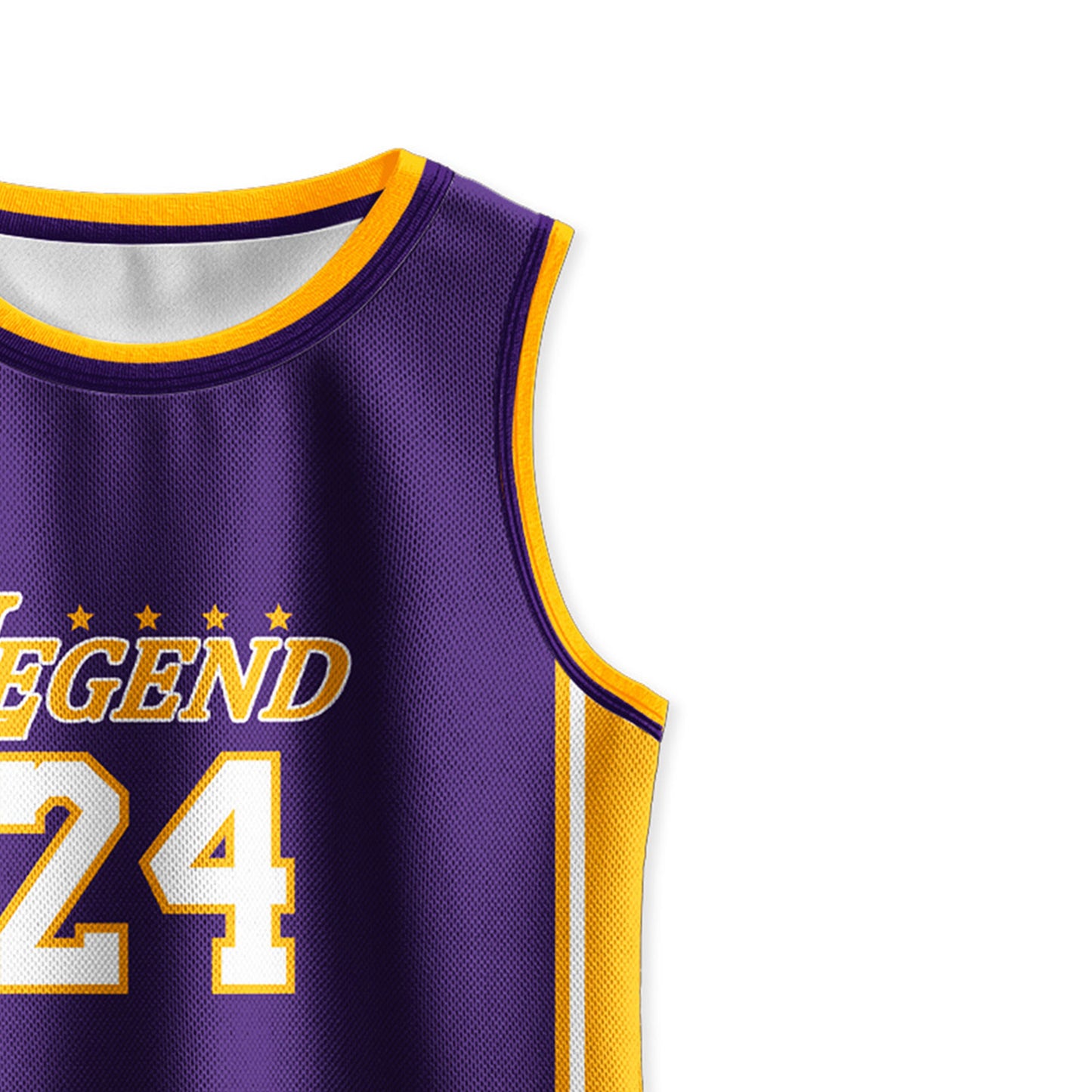 Kids Basketball Jerseys #24 Mesh Sleeveless Tank Top Shorts Socks for Boys Girls 3PC Athletic Training Uniforms
