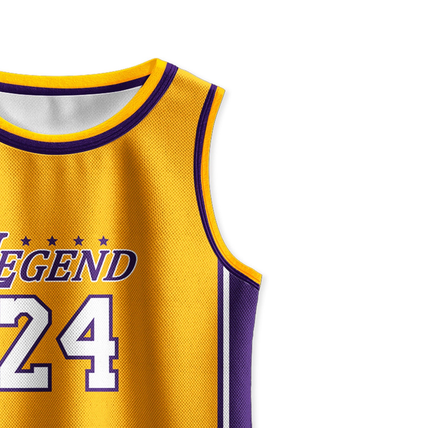 Kids Basketball Jerseys #24 Mesh Sleeveless Tank Top Shorts Socks for Boys Girls 3PC Athletic Training Uniforms