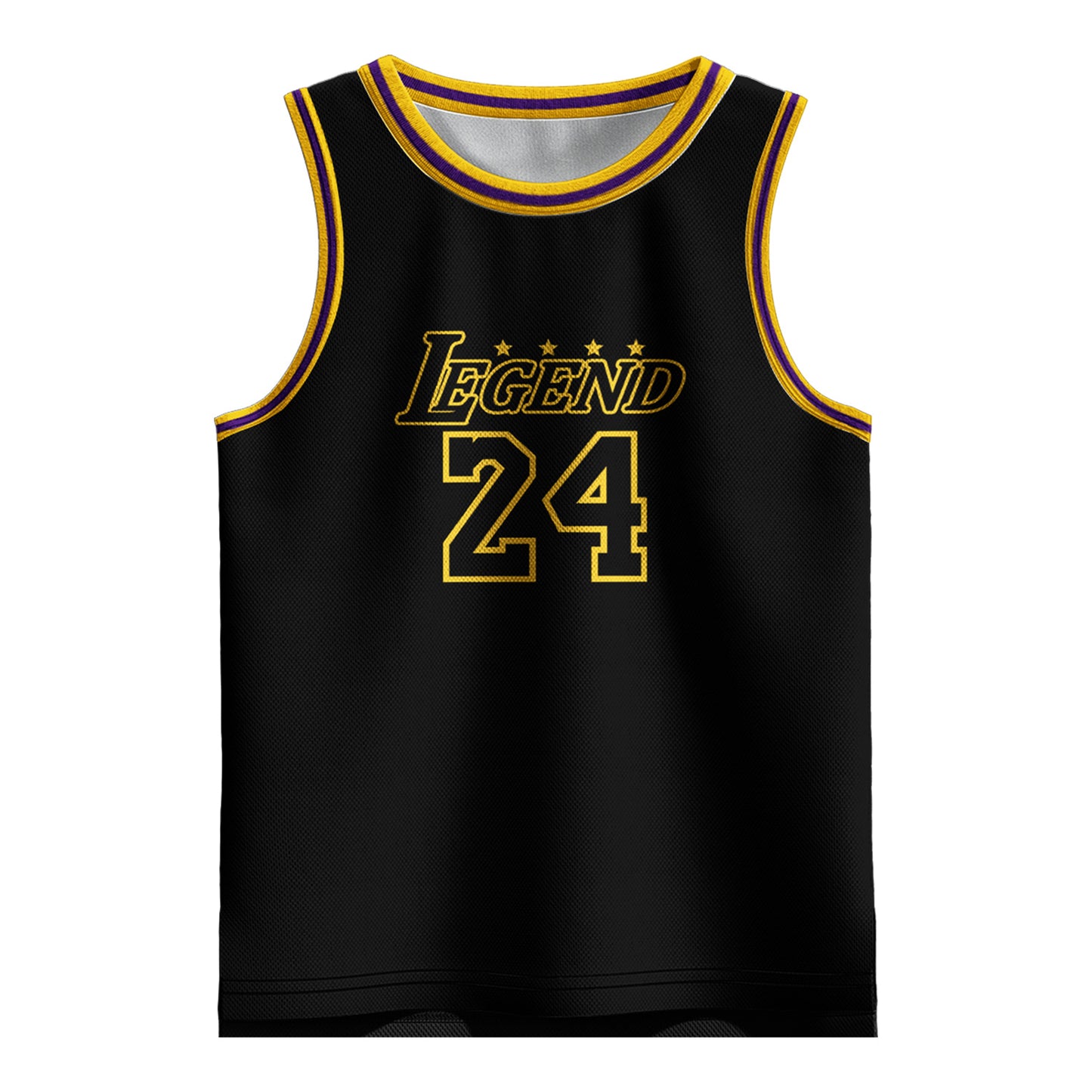 Kids Basketball Jerseys #24 Mesh Sleeveless Tank Top Shorts Socks for Boys Girls 3PC Athletic Training Uniforms