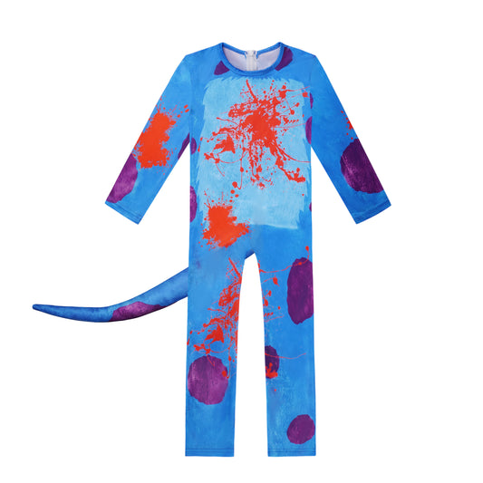 Monster College Blue Bodysuit Kids Halloween Cosplay Costumes