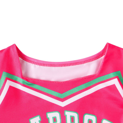 Cheerleader Costume for Girls Zombie Movie Fancy Dress Uniform Cosplay Halloween Party Dress Up with Accessaries 3-12 Years