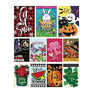 Christmas Winter Garden Flag For Outdoor Decoration(11Packs)