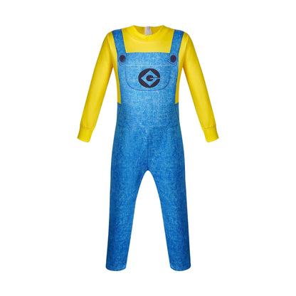 Minions Costume Classic Child Costume Halloween Cosplay Party for Kids play dress up for boys/girls with 4 - 12 Years