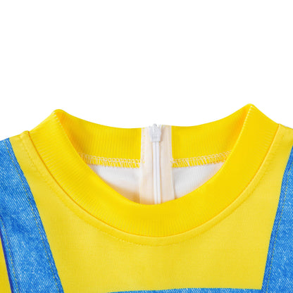 Minions Costume Classic Child Costume Halloween Cosplay Party for Kids play dress up for boys/girls with 4 - 12 Years