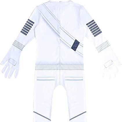 Boys DJ Costume for Kids Music Festival Halloween Party Cosplay Jumpsuit with Full Head Helmet DJ Mask 5-12 Years