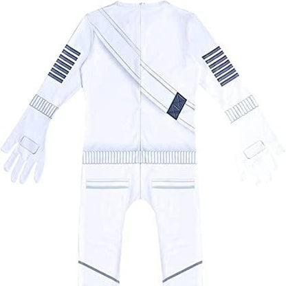 Boys DJ Costume for Kids Music Festival Halloween Party Cosplay Jumpsuit with Full Head Helmet DJ Mask 5-12 Years