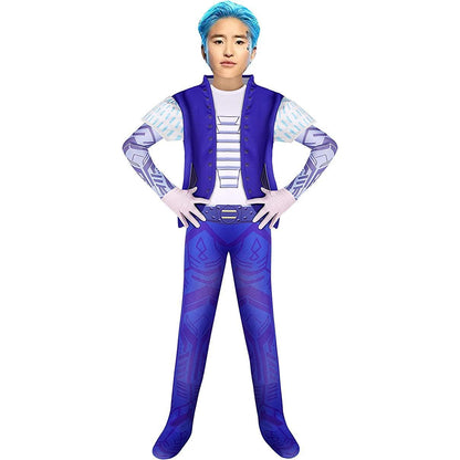 Zombies Alien Costume for Kids Movie 3 Character Cosplay Jumpsuit and Jacket Halloween Party Dress Up Clothes 2-12 Years