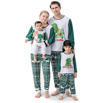 Family Christmas Green Monster Pajamas Sets