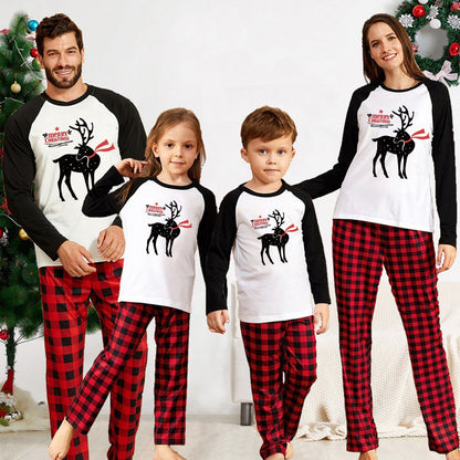 Family Christmas Deer Printing Pajama Set