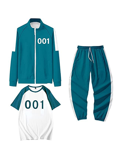 2021 Sportman Green Cosplay Three-piece Suit