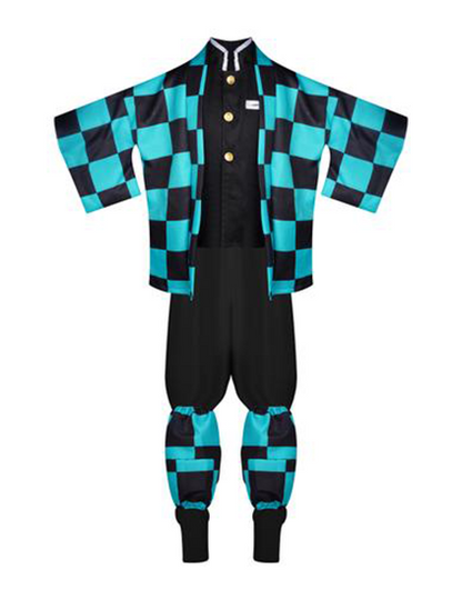 Demon Slayer Bodysuit Kids Halloween Blue Cosplay Costumes