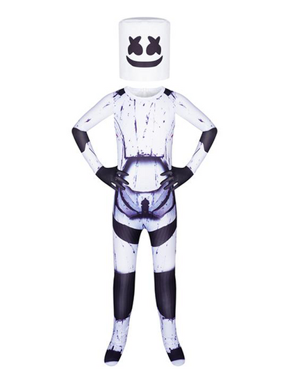 DJ Punk Marshmallow KidsBodysuit Halloween Cosplay Costumes