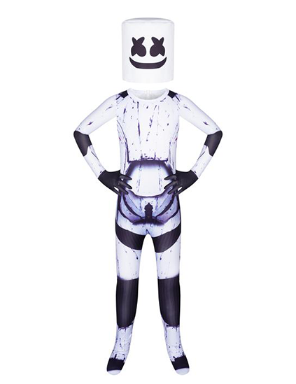 DJ Punk Marshmallow KidsBodysuit Halloween Cosplay Costumes