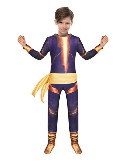 Black Adam Bodysuit Kids Halloween Cosplay Costumes