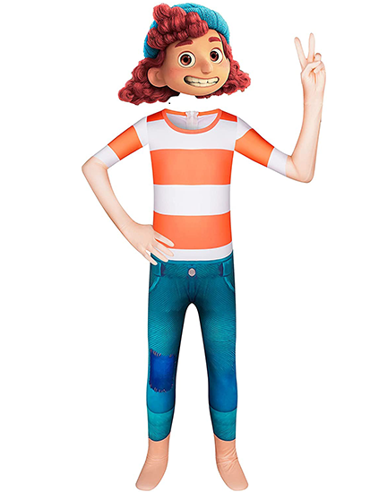 Luca Sea Monster Costumes for Kids Cosplay Roleplay Jumpsuit