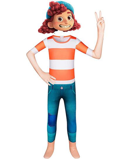 Luca Sea Monster Costumes for Kids Cosplay Roleplay Jumpsuit