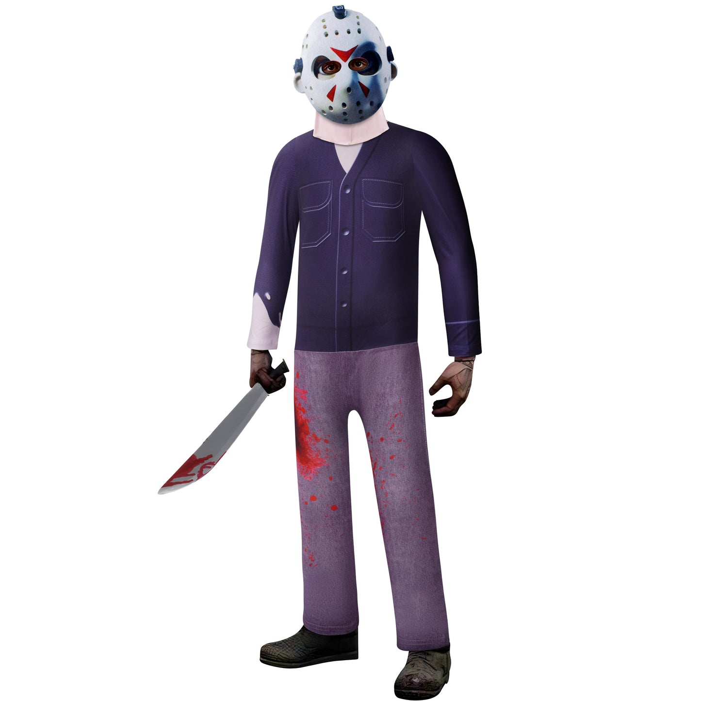 Michael Freddy Jason Halloween Cosplay Costume for Kids Scary Killer Jumpsuit Cosplay with  Mask 4-12 Years