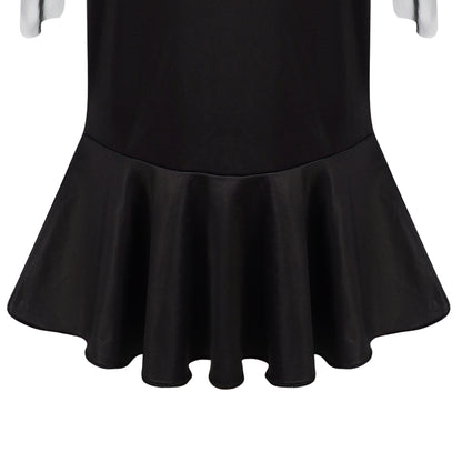 The Adams Halloween Costume Kids Girls Cosplay Long Dress