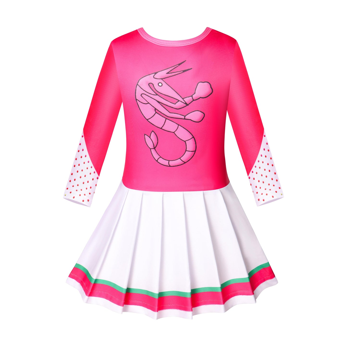 Cheerleader Costume for Girls Zombie Movie Fancy Dress Uniform Cosplay Halloween Party Dress Up with Accessaries 3-12 Years