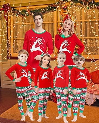 Family Matching Pajamas Christmas Jammies Clothes Cotton Holiday Nightwear Household Sleepwear Sets Long Sleeve Pjs