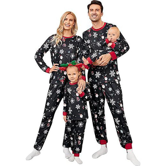 Christmas Pajamas Matching Family Sets, Matching Sets Christmas PJs for Women Holiday Sleepwear Clothes Black