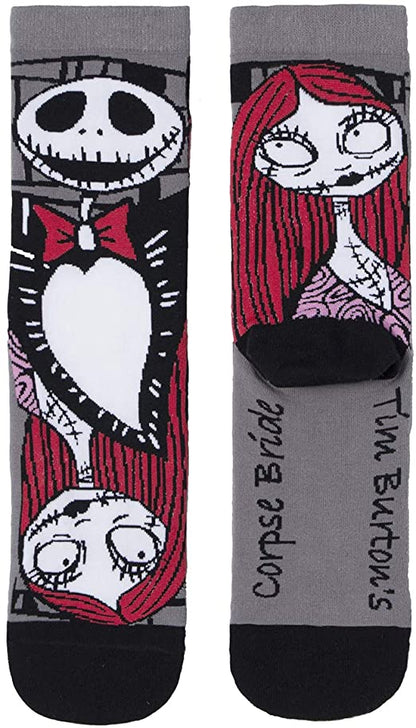 Mens Halloween Holiday Printed Crew Long Casual Socks（3Packs）