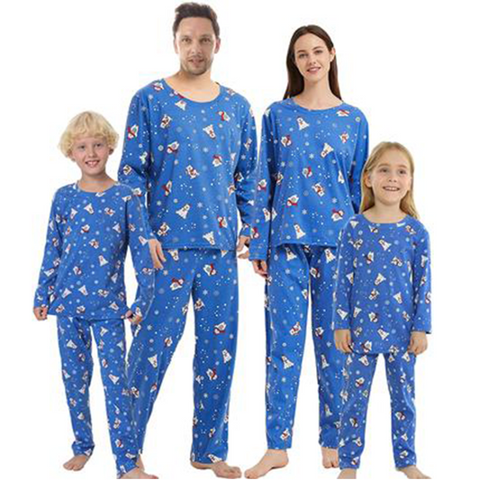 Family Matching Pajamas Christmas Holiday Santa Claus 2Pcs PJS Set Snowman Xmas Sleepwears