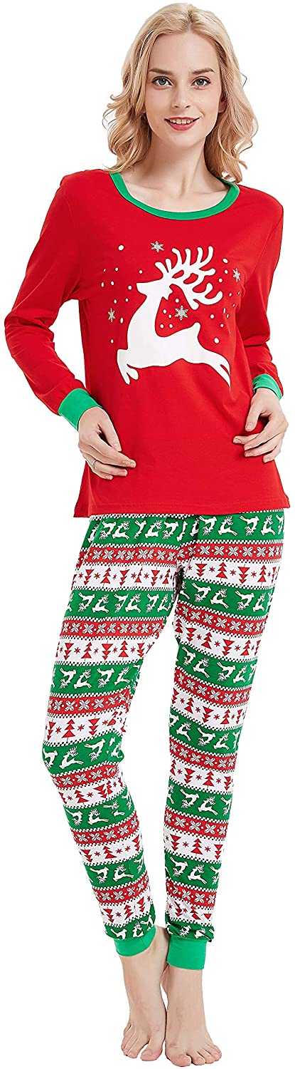 Family Matching Pajamas Christmas Jammies Clothes Cotton Holiday Nightwear Household Sleepwear Sets Long Sleeve Pjs