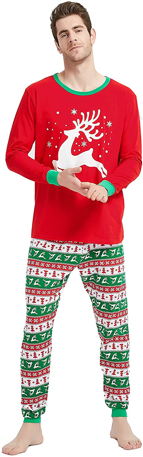 Family Matching Pajamas Christmas Jammies Clothes Cotton Holiday Nightwear Household Sleepwear Sets Long Sleeve Pjs