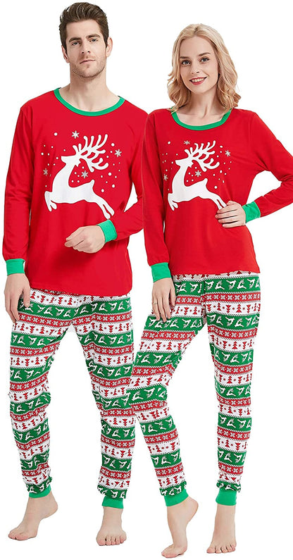Family Matching Pajamas Christmas Jammies Clothes Cotton Holiday Nightwear Household Sleepwear Sets Long Sleeve Pjs