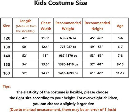 Superhero Costume for Kids Boys Party Jumpsuit Halloween Cosplay with Cape Helmet 5-12 Years