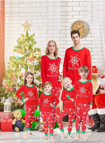 Family Matching Christmas Pajamas Women Cotton Jammies Men Clothes Sleepwear Long Sleeve Pjs