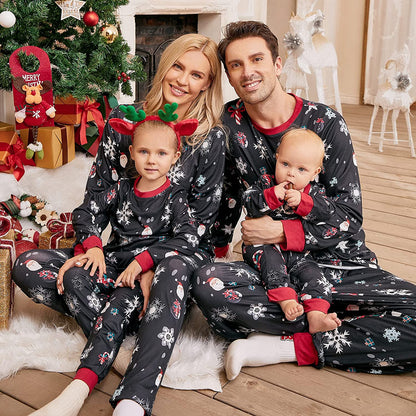 Christmas Pajamas Matching Family Sets, Matching Sets Christmas PJs for Women Holiday Sleepwear Clothes Black