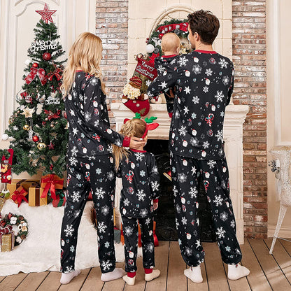 Christmas Pajamas Matching Family Sets, Matching Sets Christmas PJs for Women Holiday Sleepwear Clothes Black