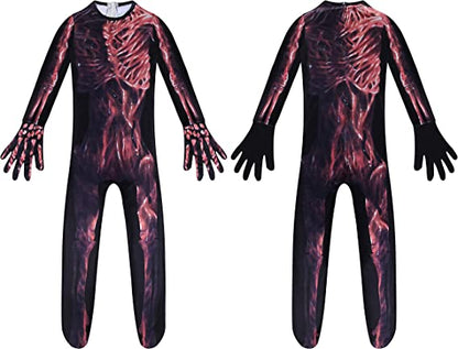 Costume Scary Game Kids Roleplay Evil Creepy SCP Halloween Party Cosplay Hooded Jumpsuit for boy/Girl