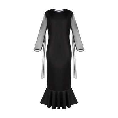 The Adams Halloween Costume Kids Girls Cosplay Long Dress