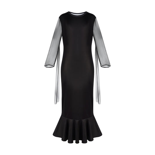 The Adams Halloween Costume Kids Girls Cosplay Long Dress