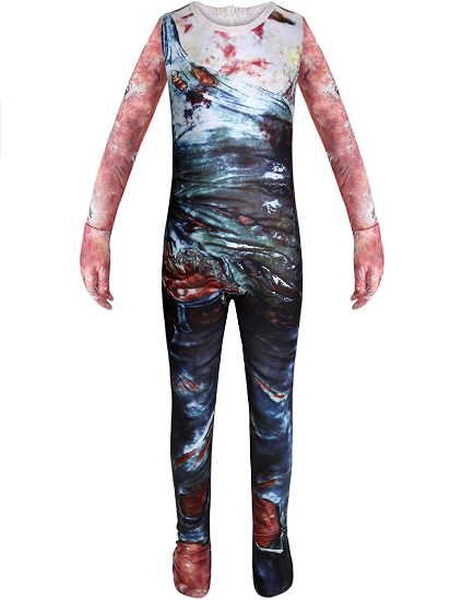 Scary Monster Costumes with Headgear for Halloween Cosplay Jumpsuit
