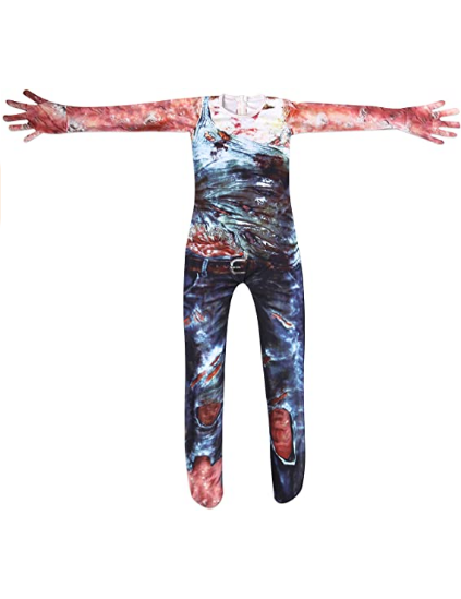 Scary Monster Costumes with Headgear for Halloween Cosplay Jumpsuit