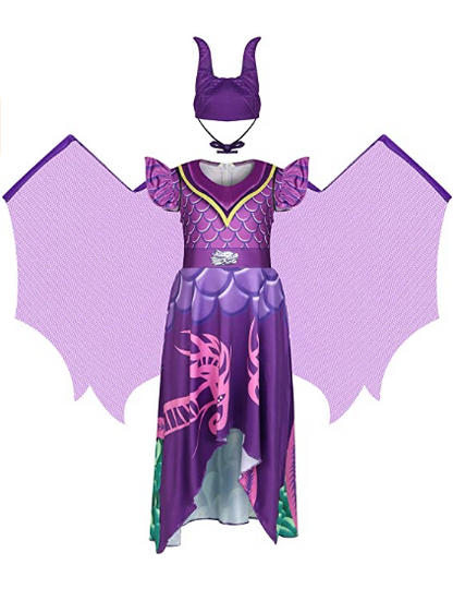 Girls Costume Cosplay Dress Including Lovely Hat and Wings