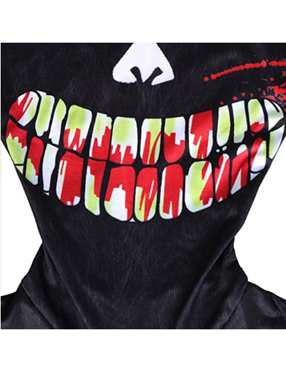 Boys Cartoon Scary Cat Costume Horror Monster Halloween Cosplay Jumpsuit