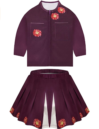 Girls Costume 2 Pieces Jackets Dresses Toddler Cheerleading Outfit