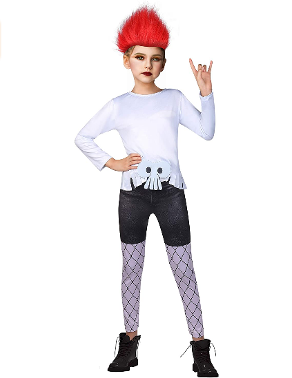Girls Rock Queen Costume Deluxe Cosplay Halloween Party Outfit