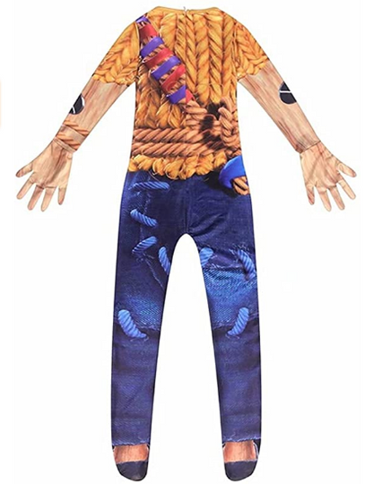 Girls Costume Cartoon Game Dress Up Jumpsuit Suit with Mask