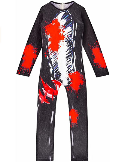 Cartoon Scary Dog Costume Kids Halloween Cosplay Jumpsuit