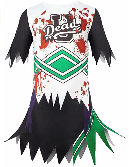 Girls Scary Costume Cheerleader Dress Fancy Toddler Outfit