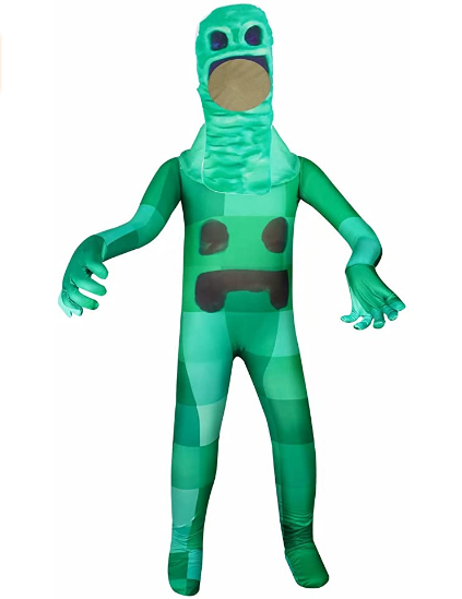 Kids Creeper Classic Costume Green Jumpsuit For Halloween Party