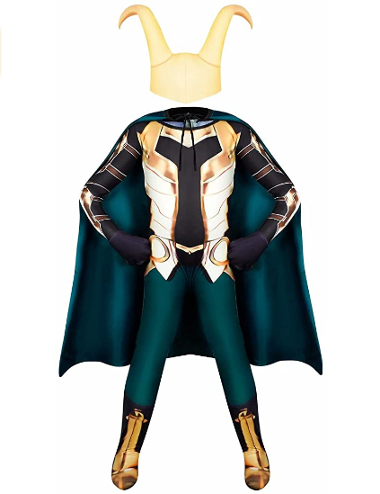 Boys Costume Superhero Costume Bodysuit with Cape Helmet