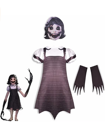 Girls Costume Scary Game Halloween Fancy Party Princess Dress