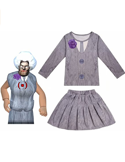 Scary Teacher Costume Halloween Cosplay Kids Dress